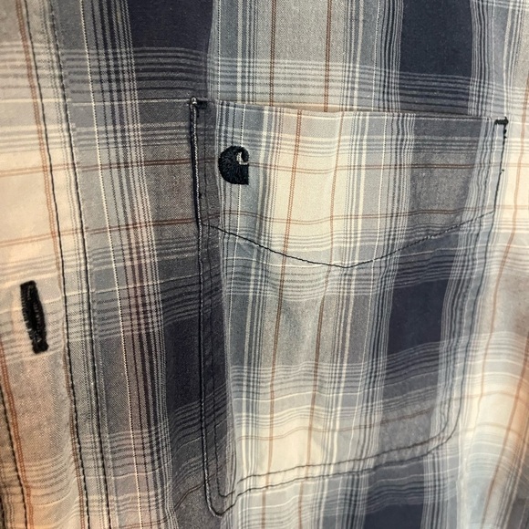Carhartt men’s relaxed fit casual button up long sleeve shirt size medium - Picture 2 of 8